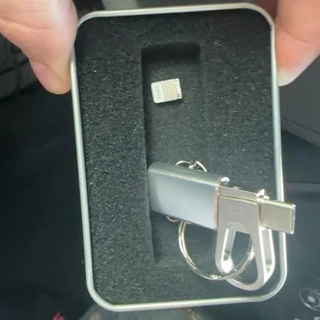 Memoria USB 3 en 1 metálica con adaptador Lightning