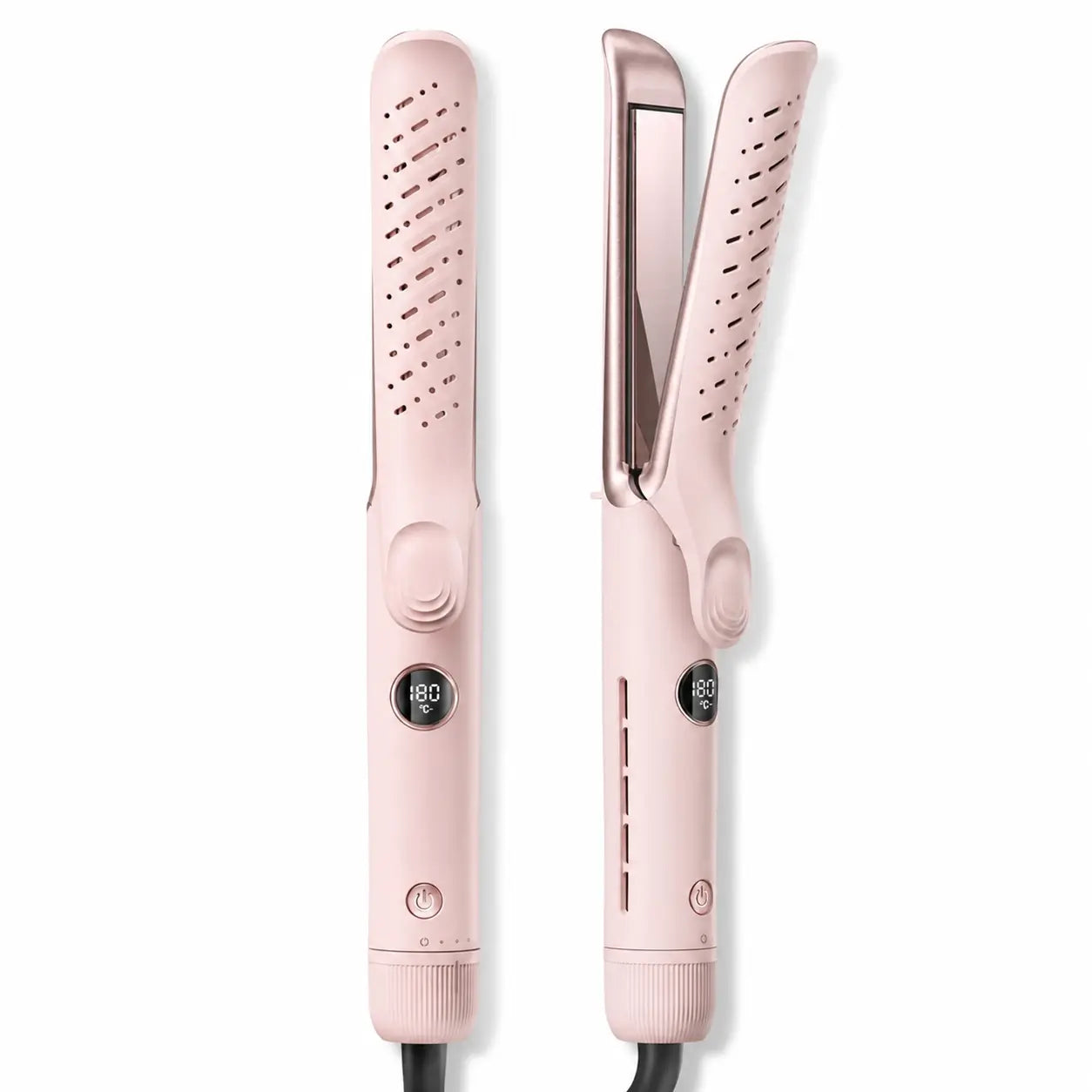 Plancha y rizador 2 en 1 con aire frío 360° para peinar ondas, rizos y cabello lacio en casa sin maltratar tanto