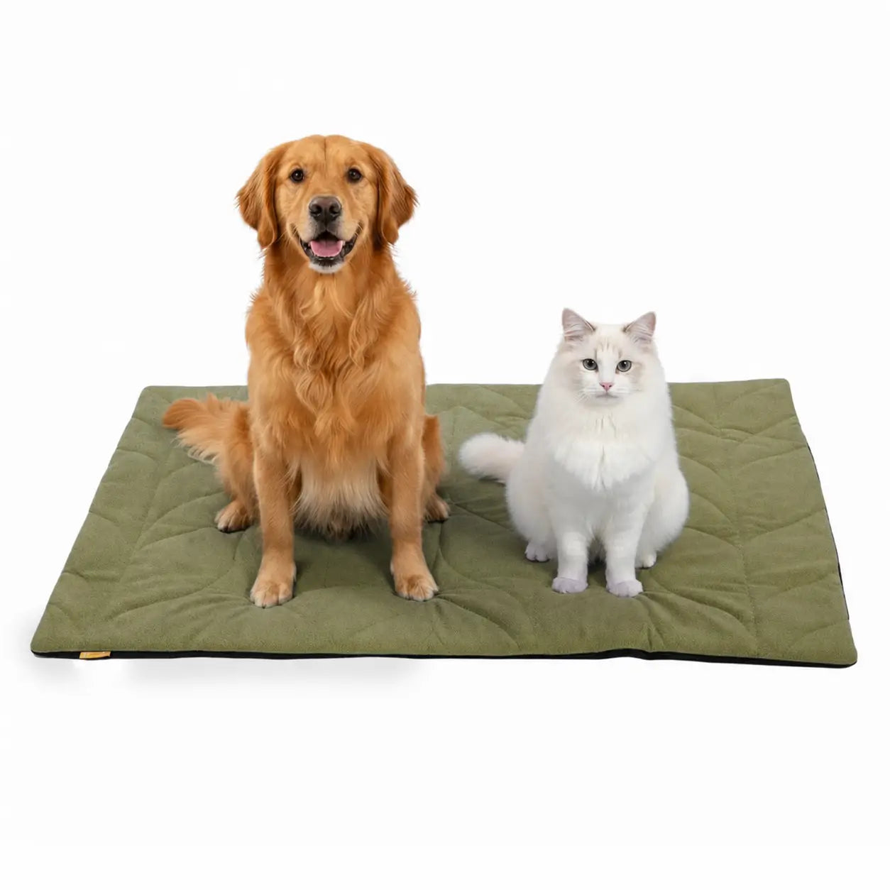 Tapete térmico para perros y gatos con 2 temperaturas, funda lavable y cable antimordidas para cama, jaula o kennel