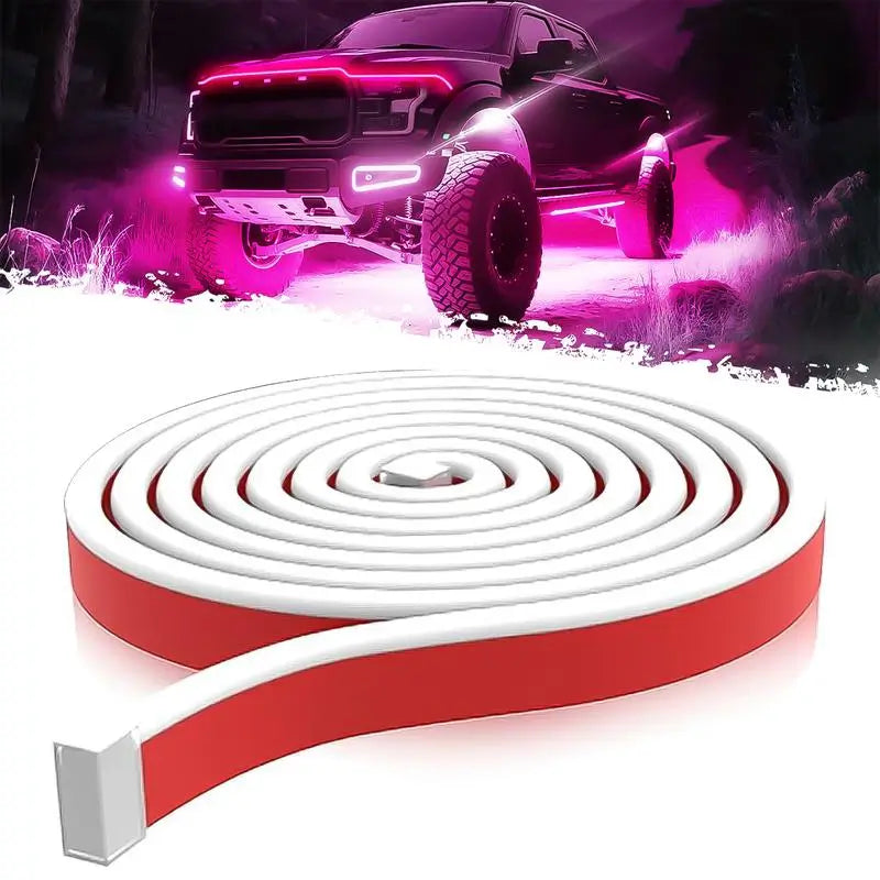 Tira LED DIBMS para cofre de auto 180 cm, luz DRL azul hielo 12V con escaneo dinámico e instalación fácil para personalizar tu carro