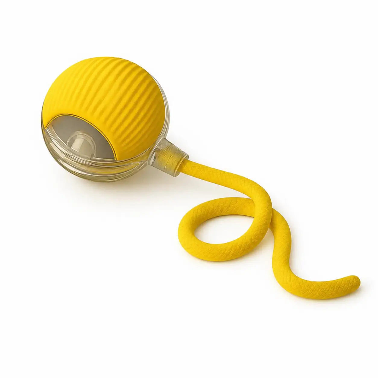 Pelota interactiva para gatos y perros con luces de colores, cola giratoria y carga USB-C para juego activo diario en casa