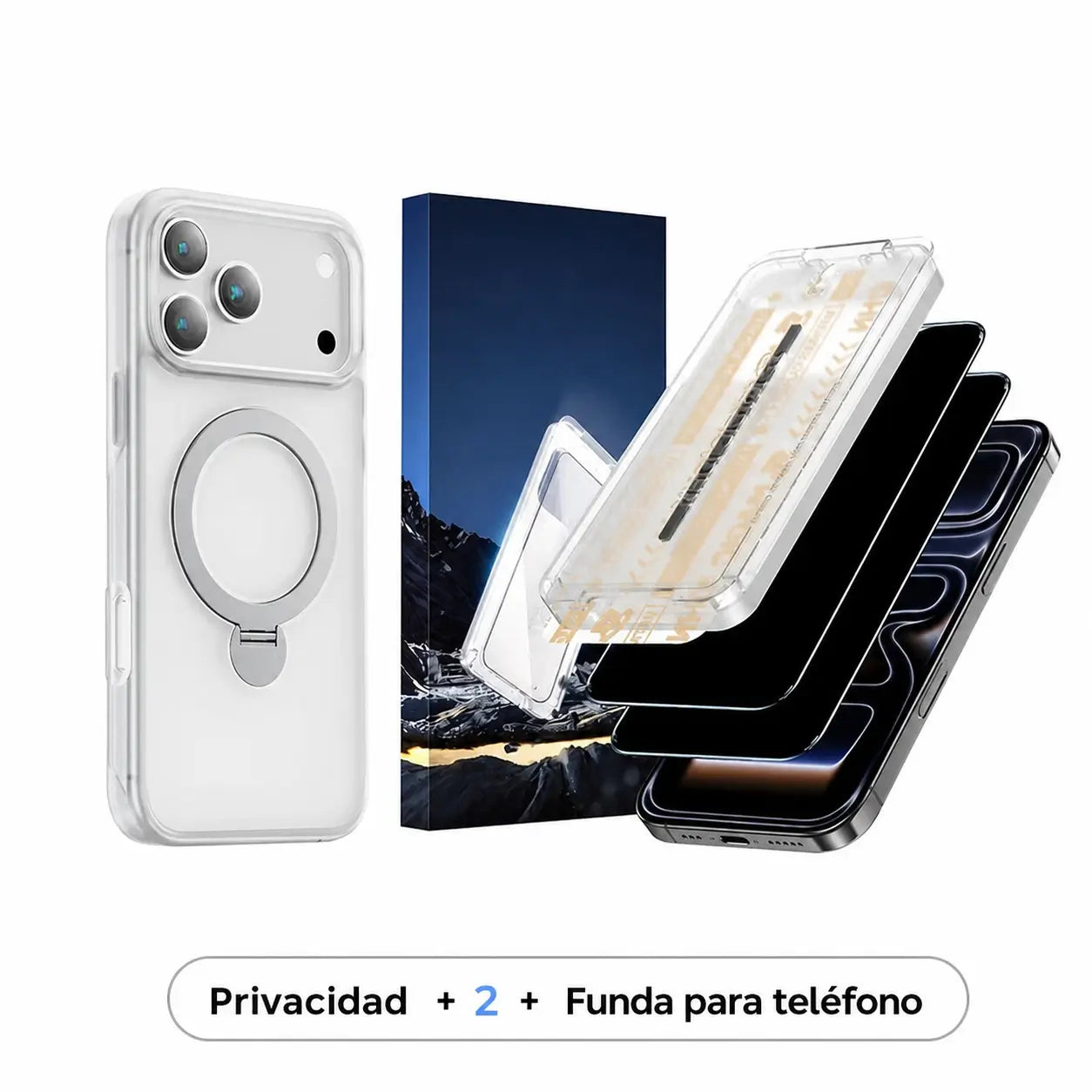 Mica de vidrio templado 9H con privacidad y aplicación sin burbujas para iPhone y Samsung, uso diario seguro