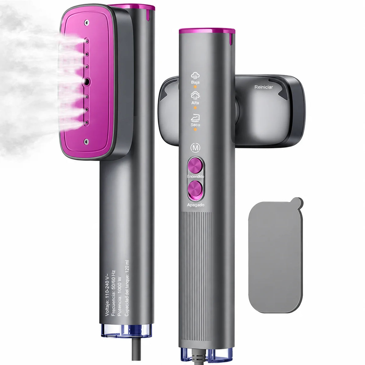 Vaporizador de ropa 2 en 1 con tanque de 120 ml