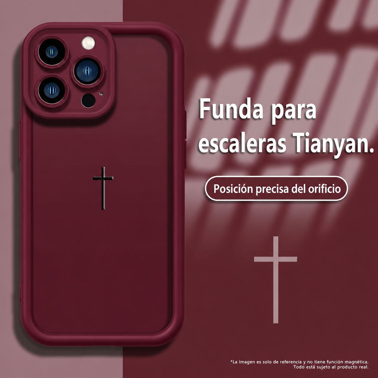 Funda para iPhone 17 Pro Max a 11 con cruz bíblica, antishock ligera y protección completa de cámara para uso diario seguro