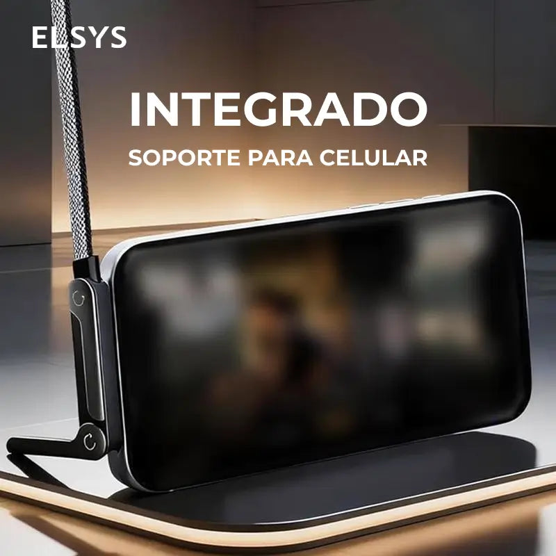 Cable cargador USB-C 2 en 1 de 240W con soporte plegable invisible para celular, ideal para juegos, oficina, auto y viajes diarios