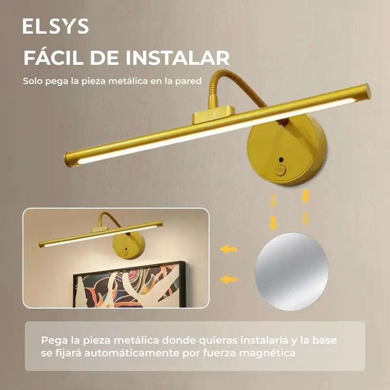 Lámpara LED recargable para cuadros con control remoto, brillo ajustable y luz giratoria para pinturas, retratos, galería y decoración del hogar