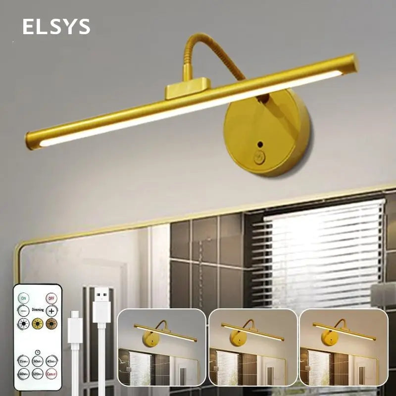 Lámpara LED recargable para cuadros con control remoto, brillo ajustable y luz giratoria para pinturas, retratos, galería y decoración del hogar