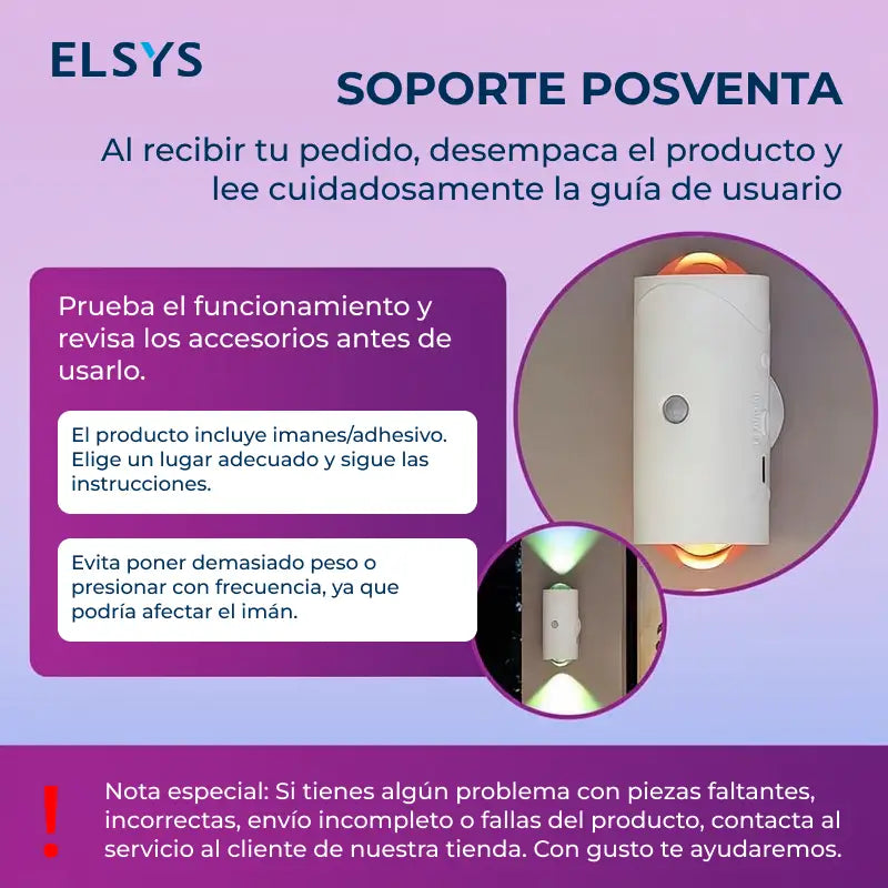 Lámpara de noche LED inteligente recargable con sensor de movimiento, luz RGB atenuable y montaje magnético para recámara, pasillo y escaleras