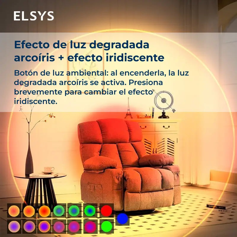 Lámpara de noche LED inteligente recargable con sensor de movimiento, luz RGB atenuable y montaje magnético para recámara, pasillo y escaleras