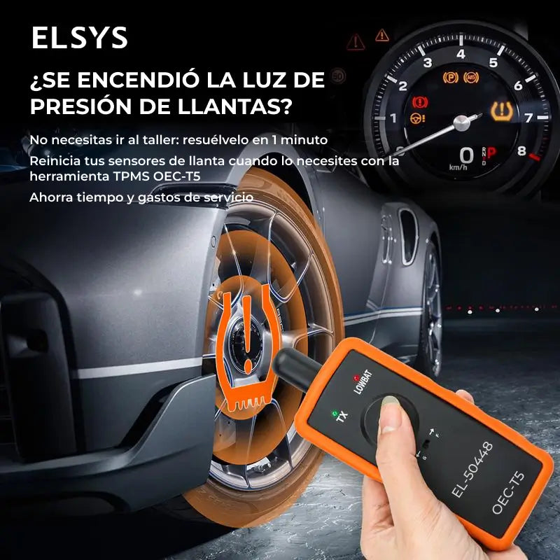 Reset TPMS VXDAS EL-50448 para vehículos GM, Buick, Chevy y Cadillac, herramienta compacta para rotación y cambio de llantas en casa