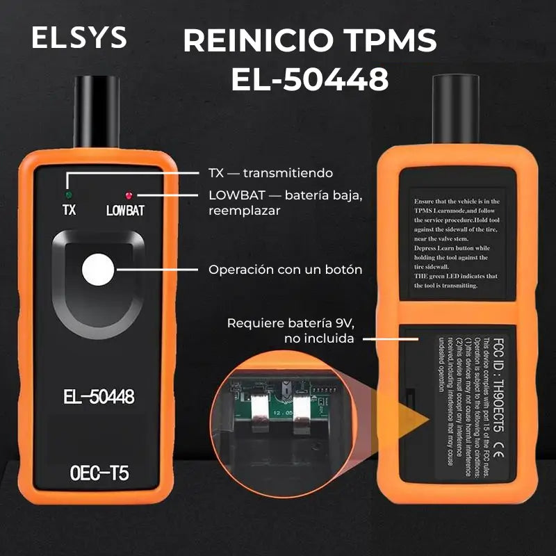 Reset TPMS VXDAS EL-50448 para vehículos GM, Buick, Chevy y Cadillac, herramienta compacta para rotación y cambio de llantas en casa