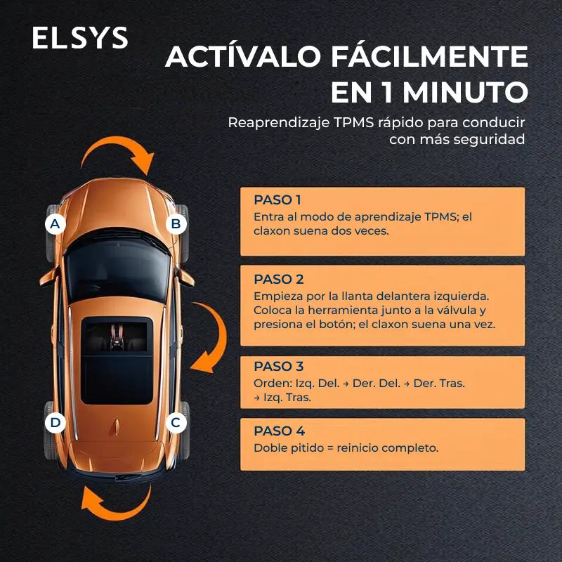 Reset TPMS VXDAS EL-50448 para vehículos GM, Buick, Chevy y Cadillac, herramienta compacta para rotación y cambio de llantas en casa