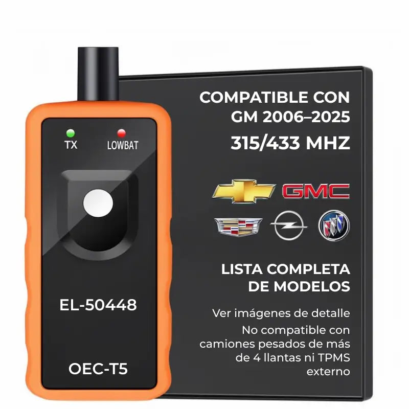 Reset TPMS VXDAS EL-50448 para vehículos GM, Buick, Chevy y Cadillac, herramienta compacta para rotación y cambio de llantas en casa