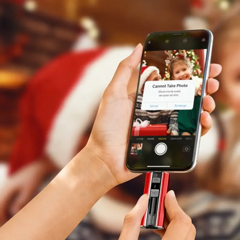 Memoria USB Flash para iPhone e iPad, Unidad de Almacenamiento para Respaldo de Fotos y Videos, Compatible con Android y PC, Conectar y Usar, Sin Necesidad de Aplicaciones