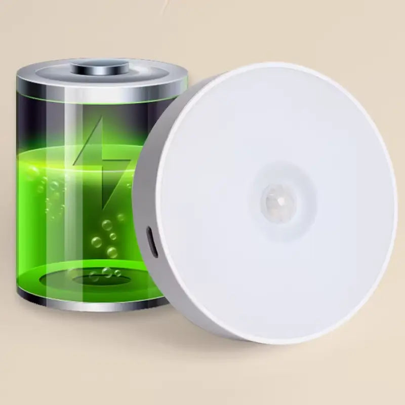 Luz de Noche con Sensor de Movimiento, 2 Piezas, Recargable USB, Magnética y Luz Cálida para Cocina, Clóset y Pasillo