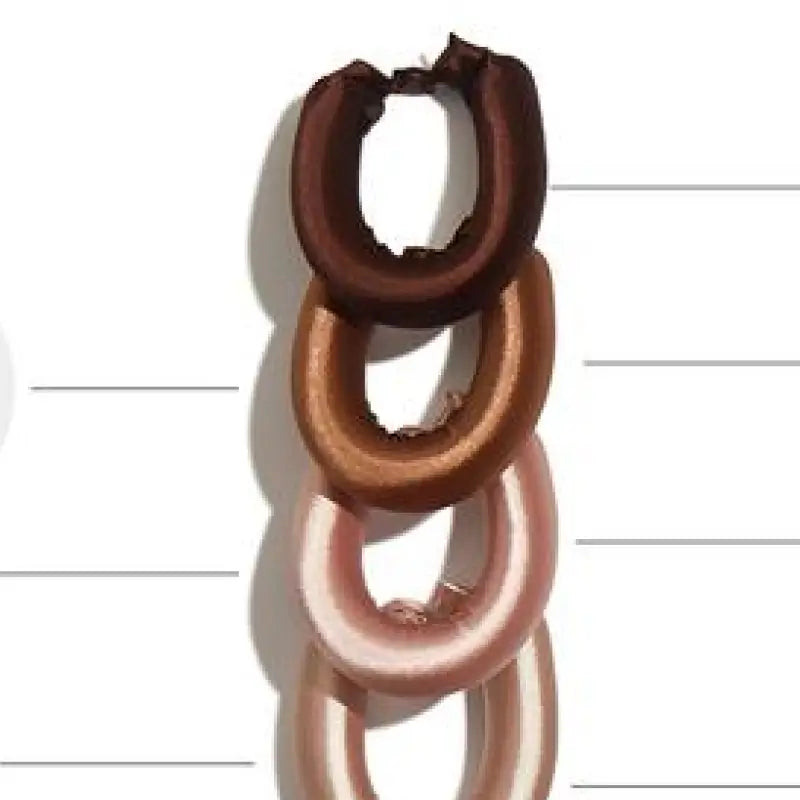 Tubo Rizador de Satín sin Calor - Tubo Flexible Jumbo para Rizos Nocturnos, Rizadores de Cabello Suaves, Set de 4 pzas, Madera de Rosa