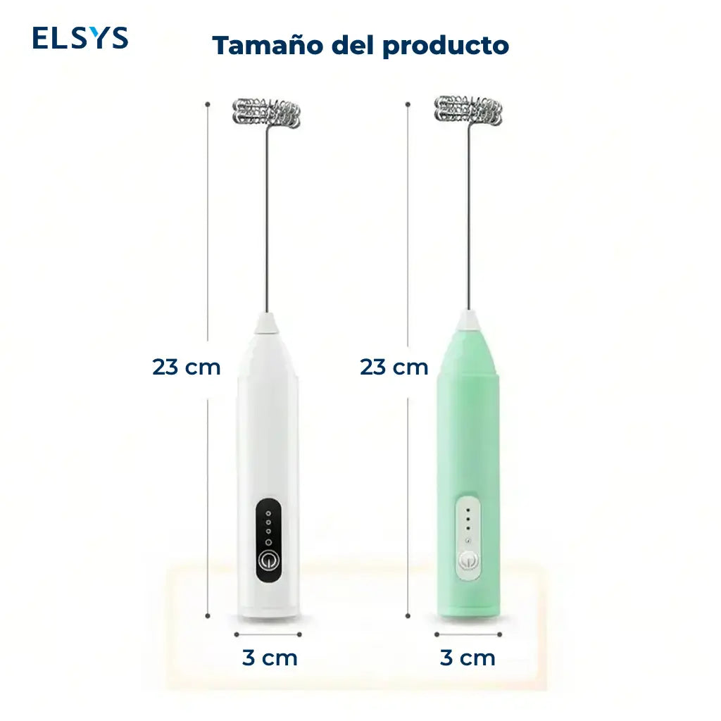 Batidor eléctrico inalámbrico para leche con varilla de acero inoxidable desmontable, ideal para café, huevos, crema y matcha en casa y viajes