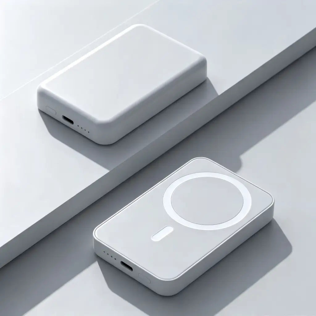 Power bank magnético 5000mAh con carga inalámbrica rápida para iPhone 12 a 17, ideal para mochila, escuela, viajes y oficina