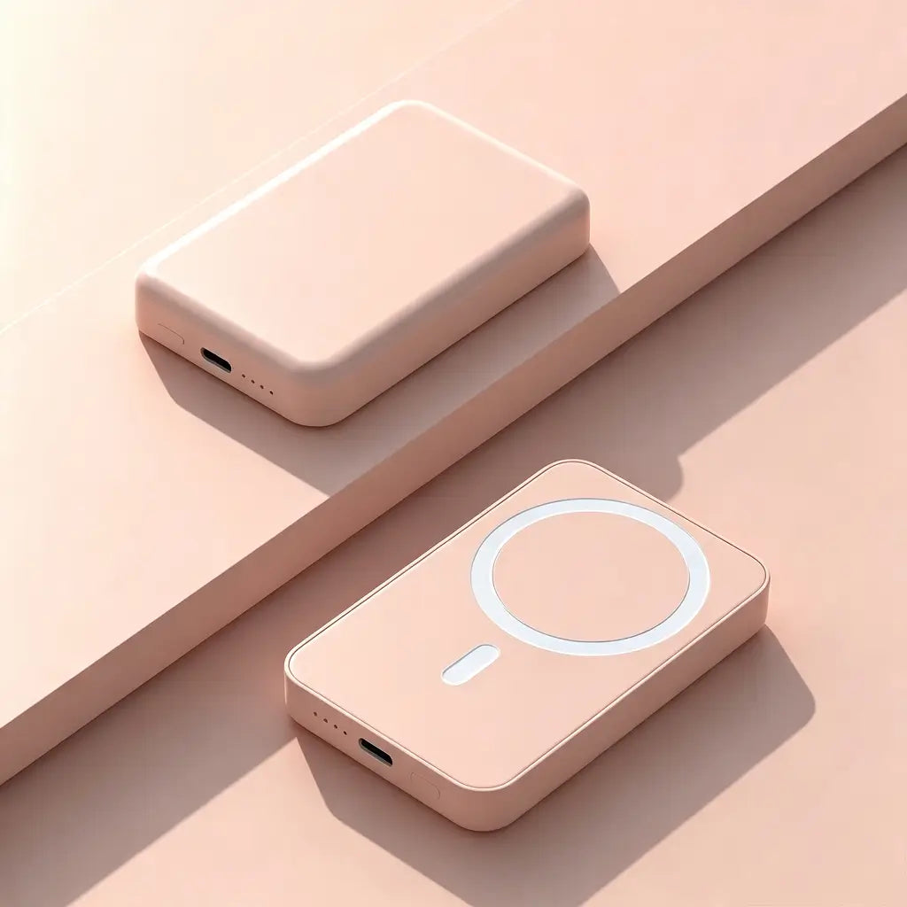 Power bank magnético 5000mAh con carga inalámbrica rápida para iPhone 12 a 17, ideal para mochila, escuela, viajes y oficina
