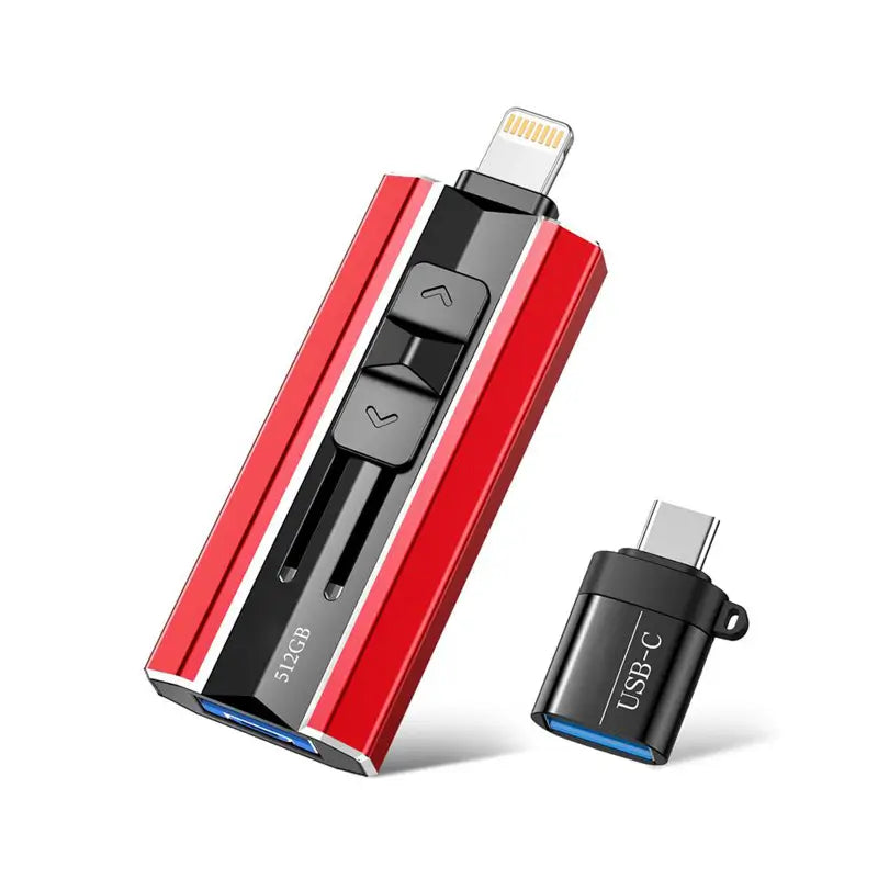 Memoria USB Flash para iPhone e iPad, Unidad de Almacenamiento para Respaldo de Fotos y Videos, Compatible con Android y PC, Conectar y Usar, Sin Necesidad de Aplicaciones