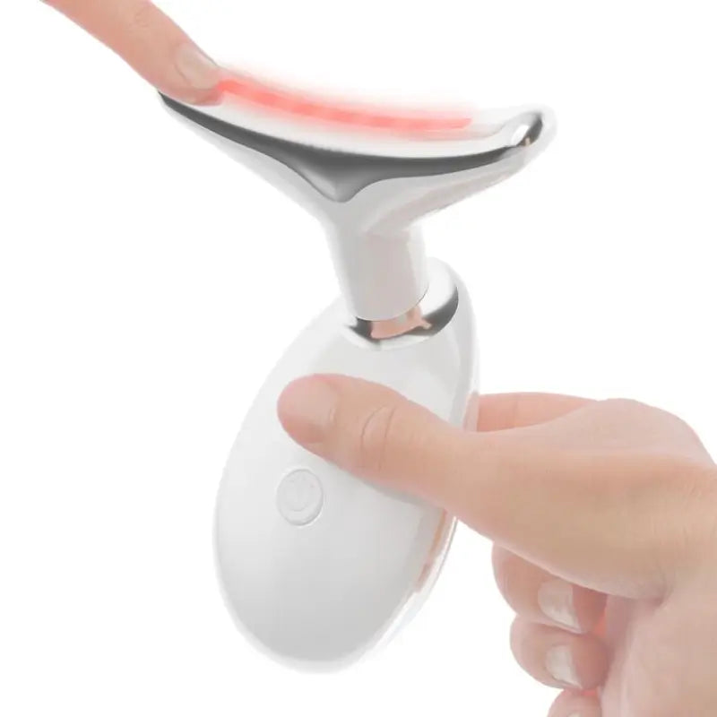 Masajeador Facial y de Cuello con 7 Luces LED, Herramienta de Cuidado de la Piel de 7 Colores, Dispositivo de Belleza para Rostro y Cuerpo, Regalo para Mujer