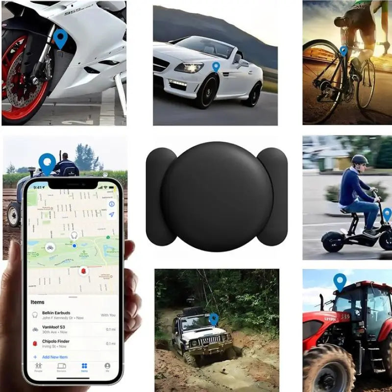 Rastreador GPS para Auto, Localizador Mini con Estuche Magnético Resistente al Clima - Sin Mensualidades - Rastreador GPS Oculto de Cobertura Global, Dispositivo Anti-extravío, Compatible con Apple Find My (Solo iOS) y Android