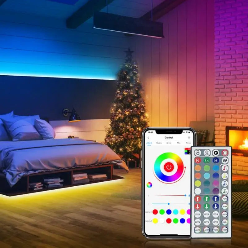 Tira de Luces LED Inteligentes WiFi 30m y 15m, Tira RGB Compatible con Alexa y Google Assistant, Sincronización de Música para Decoración de Recámara