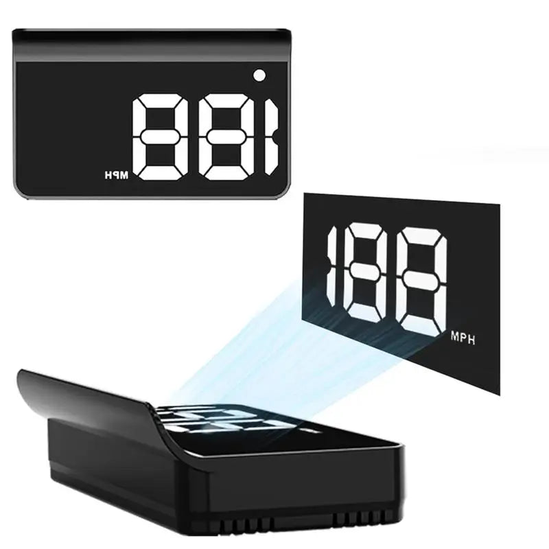Pantalla HUD GPS para auto con velocímetro digital K1, brillo automático y conexión USB para carro, moto y camión universal diario