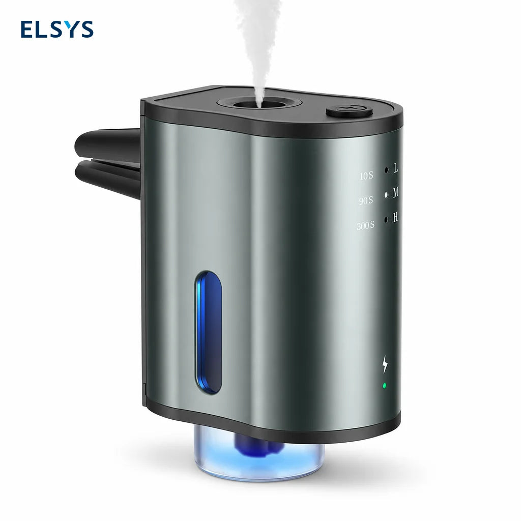 Difusor aromatizante inteligente para auto con 3 niveles de fragancia, batería de 45 días y clip para ventilas del aire acondicionado