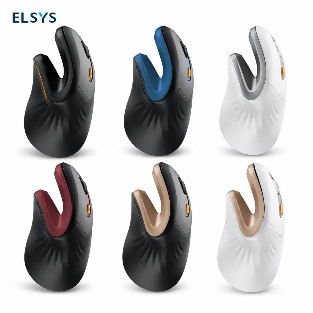 Mouse vertical ergonómico recargable USB-C con Bluetooth, 2.4G, DPI ajustable y clic silencioso para trabajar cómodo en hasta 3 dispositivos diario