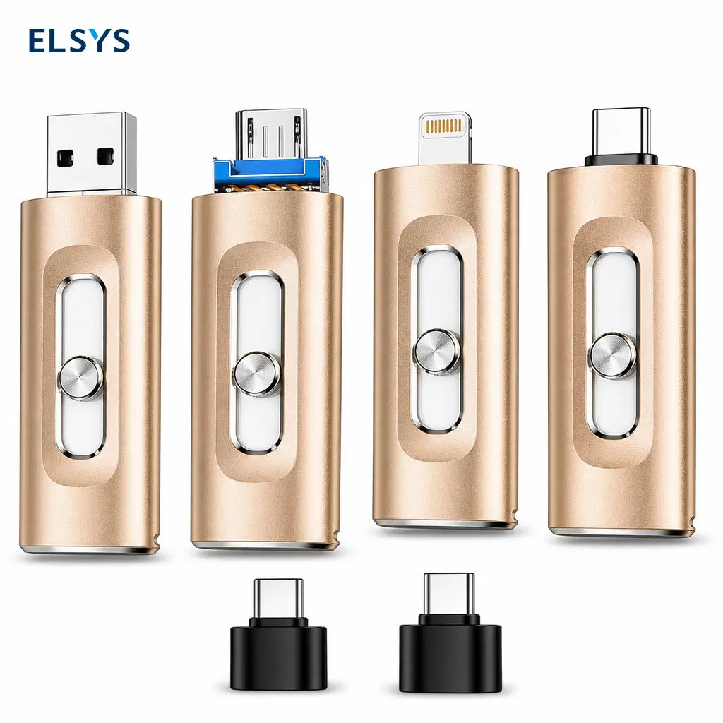Memoria externa 128GB para iPhone y Android con transferencia USB 3.0, respaldo de fotos, videos y archivos importantes