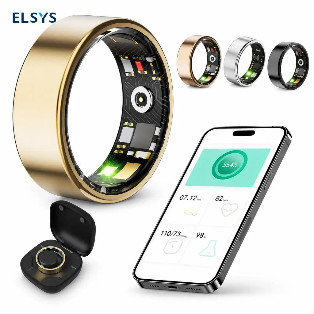 Anillo inteligente con monitoreo cardiaco, sueño y 5 modos deportivos para uso diario, ejercicio y seguimiento en celular iOS y Android
