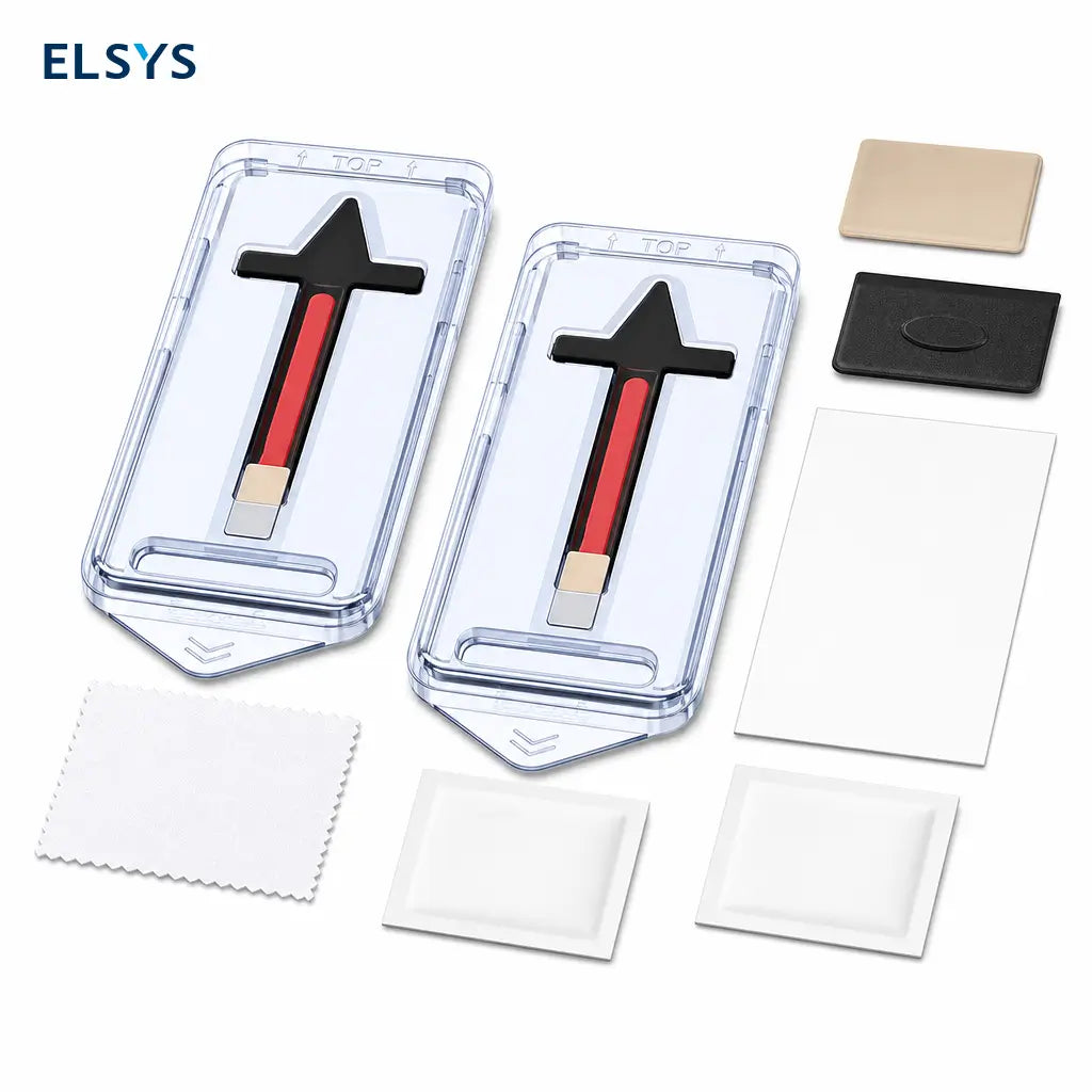 Protector de pantalla 2 piezas de vidrio templado, resistente a rayones y huellas, con instalación fácil para iPhone, Samsung y Google compatibles