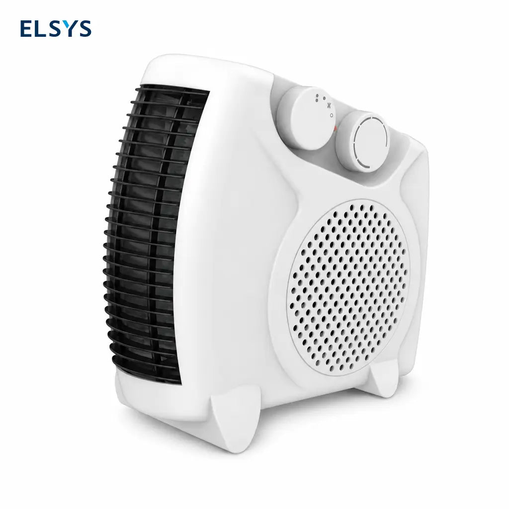 Calefactor eléctrico portátil con termostato ajustable, 2 niveles de calor, modo ventilador, diseño compacto y asa para casa u oficina