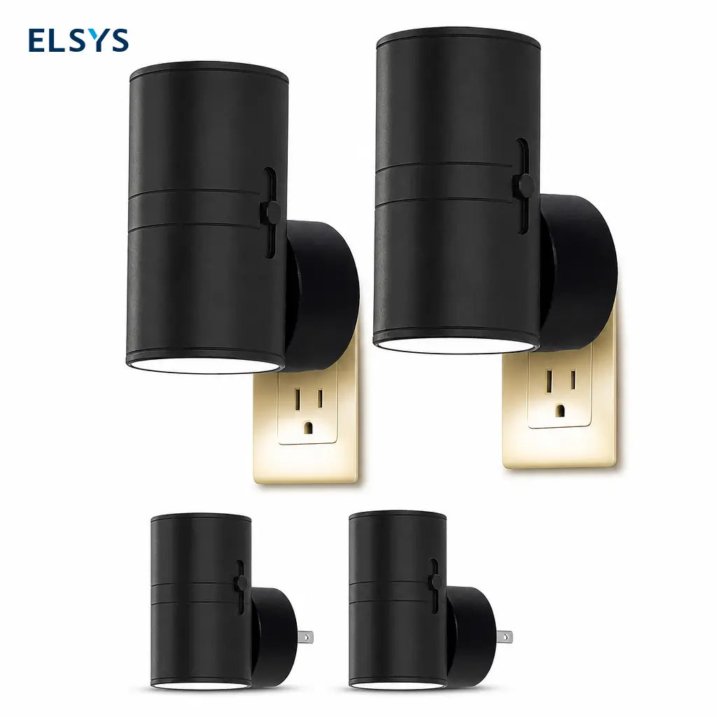 Set de 2 luces nocturnas LED enchufables con sensor automático y brillo ajustable para pasillos, recámaras y baño de tu casa