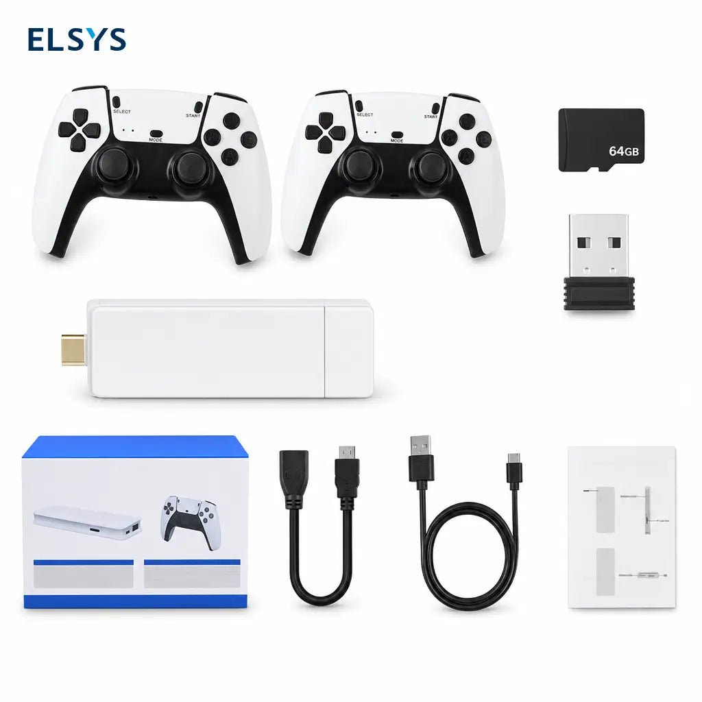 Game Stick retro 4K con 23 emuladores clásicos, 20,000+ juegos y 2 controles inalámbricos para pantalla, monitor o proyector HDMI