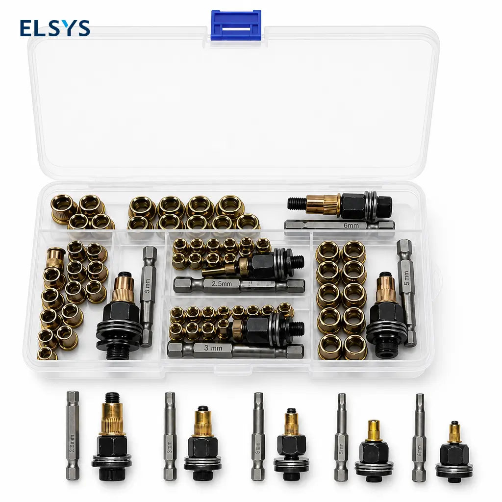 Kit surtido de tuercas remachables M3-M8 de acero al carbono para reparación automotriz y estanterías