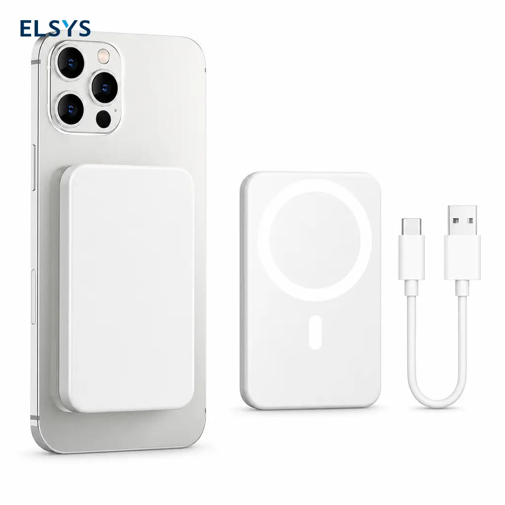 Batería magnética 5000mAh compatible con MagSafe para iPhone 12 a 16, cargador inalámbrico compacto para viajes, oficina y uso diario cotidiano