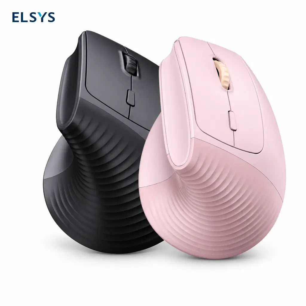 Mouse vertical ergonómico inalámbrico 2.4G con 5 botones, 4000 DPI ajustable y clic silencioso para oficina, laptop y computadora diaria