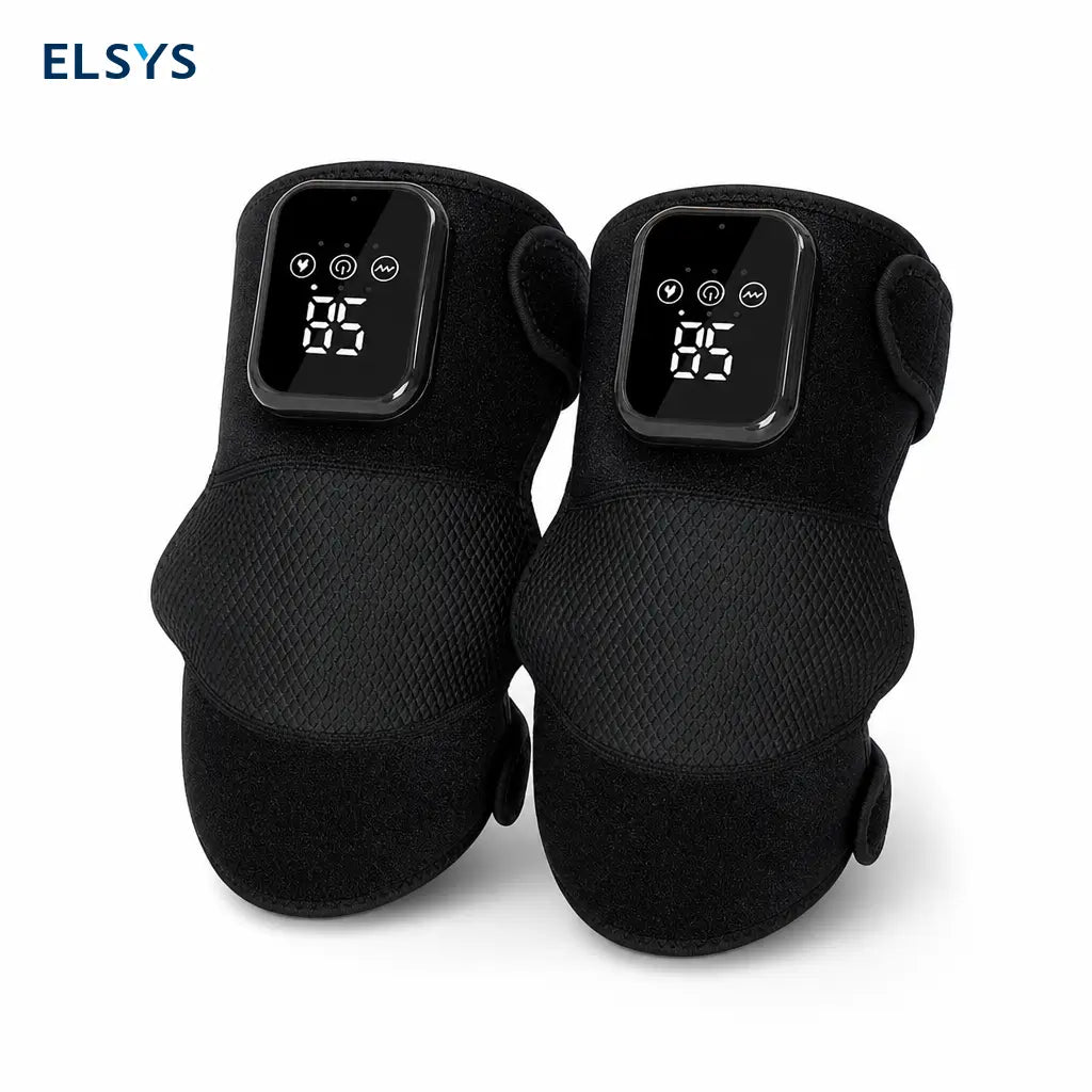 Rodillera eléctrica de masaje con moxibustión sin flama, temperatura ajustable y temporizador para relajar la rodilla después de actividad diaria