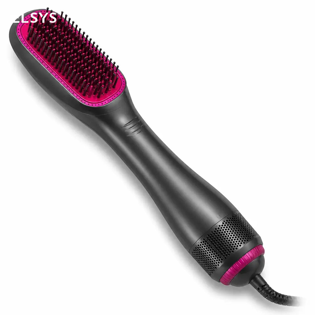 Cepillo secador y alisador 3 en 1 de 1200 W con ajustes de calor para cabello lacio y suave en casa sin complicarte