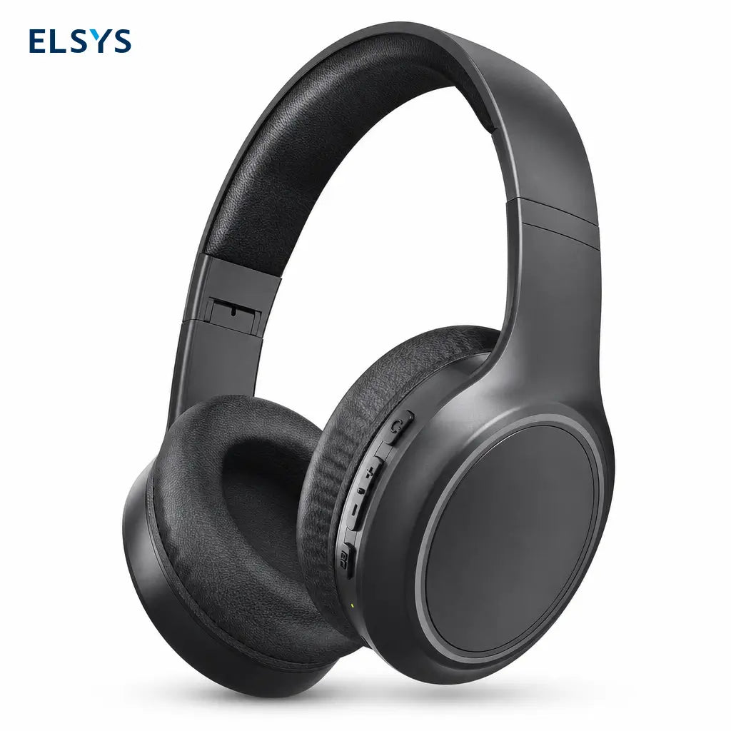 Audífonos Bluetooth over ear plegables con 65 h de batería, micrófono integrado y conexión 3.5 mm para gaming y trabajo diario