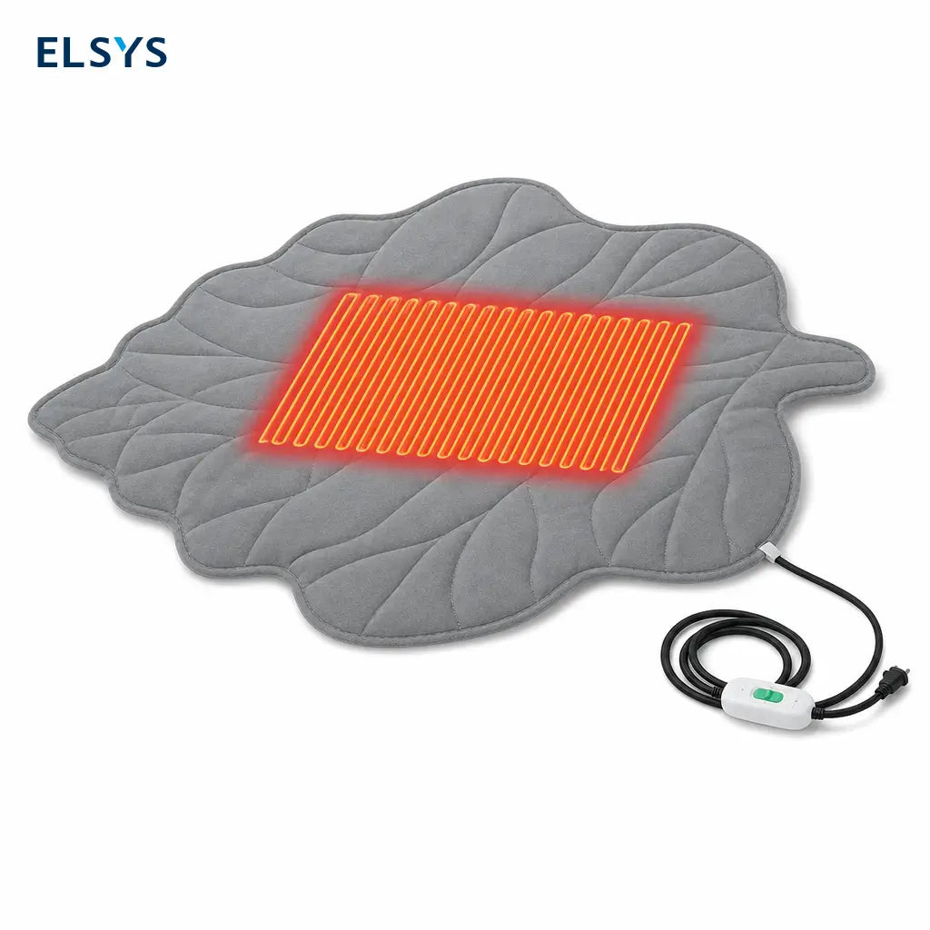 Tapete térmico para perros y gatos con 2 temperaturas, funda lavable y cable antimordidas para cama, jaula o kennel