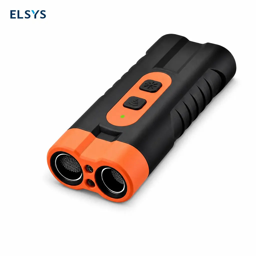 Dispositivo ultrasónico recargable para controlar ladridos con doble emisor y LED, ideal para entrenamiento canino seguro en casa y exteriores portátil