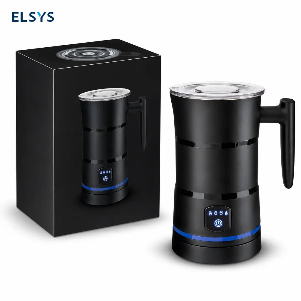 Espumador de leche compacto y silencioso con calentamiento para preparar lattes, capuchinos, chocolate caliente y bebidas en oficina sin complicaciones diarias