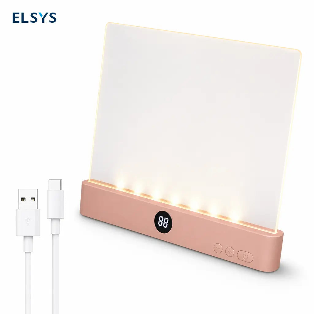 Lámpara plana LED recargable para lectura con 3 tonos, brillo ajustable y temporizador para leer en cama sin molestar a nadie