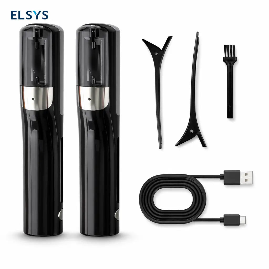 Recortadora de cabello recargable por USB, inalámbrica y ligera, con diseño en C para cortes precisos en casa o salón profesional