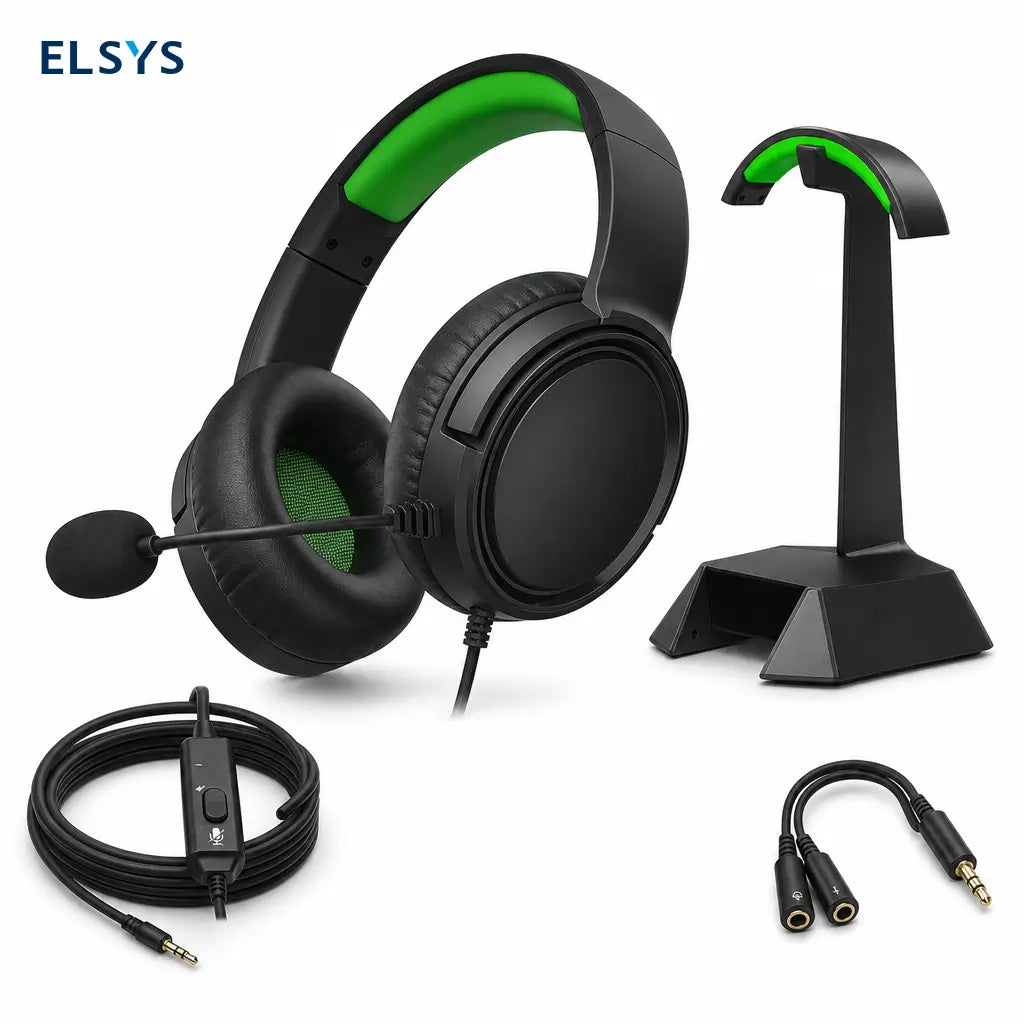 Audífonos gamer con micrófono cancelación de ruido y sonido estéreo 50 mm para Xbox PlayStation PC Switch conexión 3.5 mm alámbrica