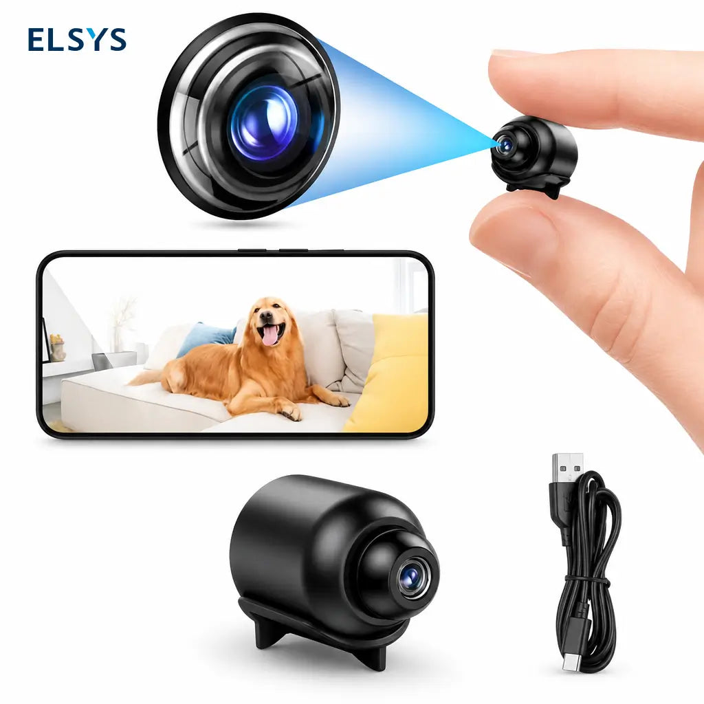 Cámara de seguridad WiFi mini con visión nocturna infrarroja para monitorear casa, bebés, mascotas y cochera desde el celular en tiempo real