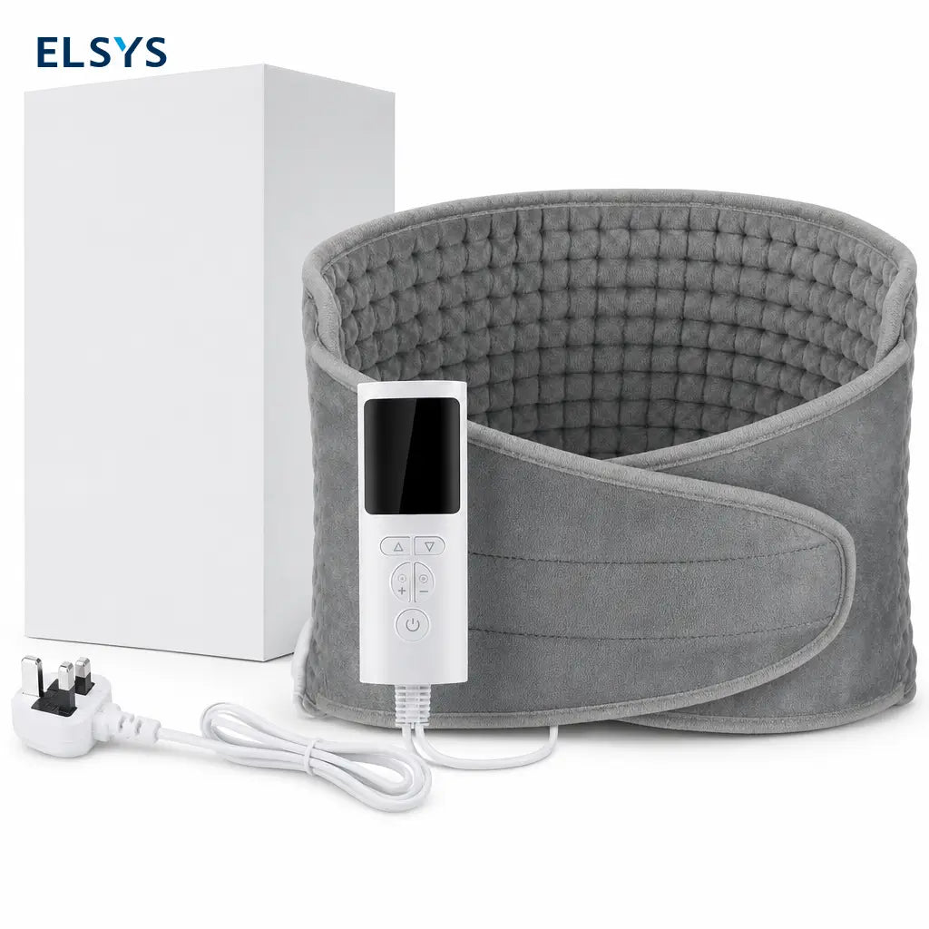 Cinturón térmico eléctrico para cintura con 4 temporizadores y protección contra sobrecalentamiento, ideal para abdomen, espalda, piernas y hombros